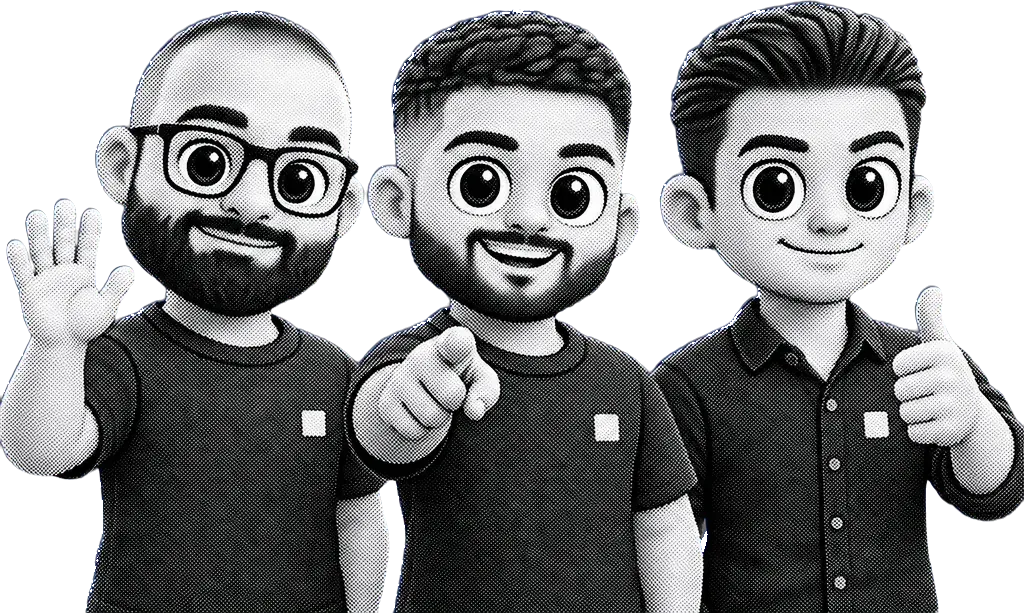The three Vantage partners waving hello
